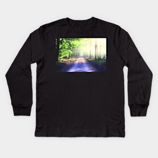 Peaceful Path Less Traveled Kids Long Sleeve T-Shirt